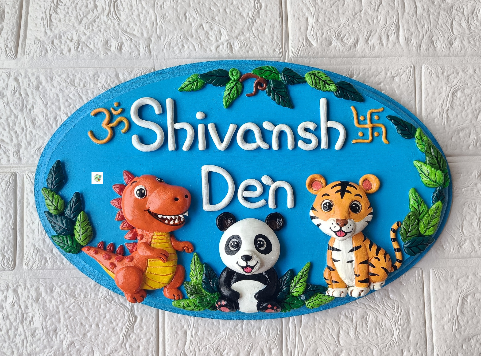 Jungle Themed Customized Kids nameplate